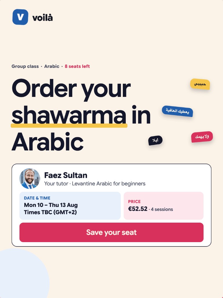 Order Your Shawarma in Arabic